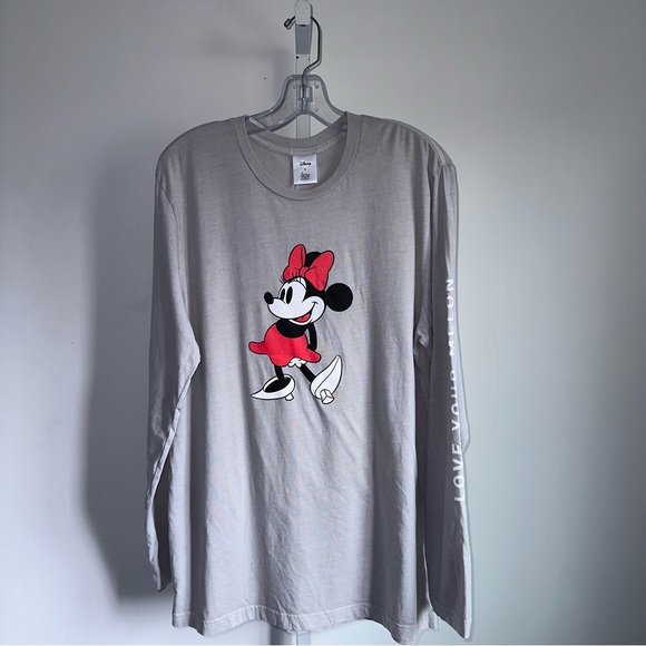 Disney Tops - Disney X Love Your Melon Minnie Mouse Long Sleeve T Shirt Size Medium NEW